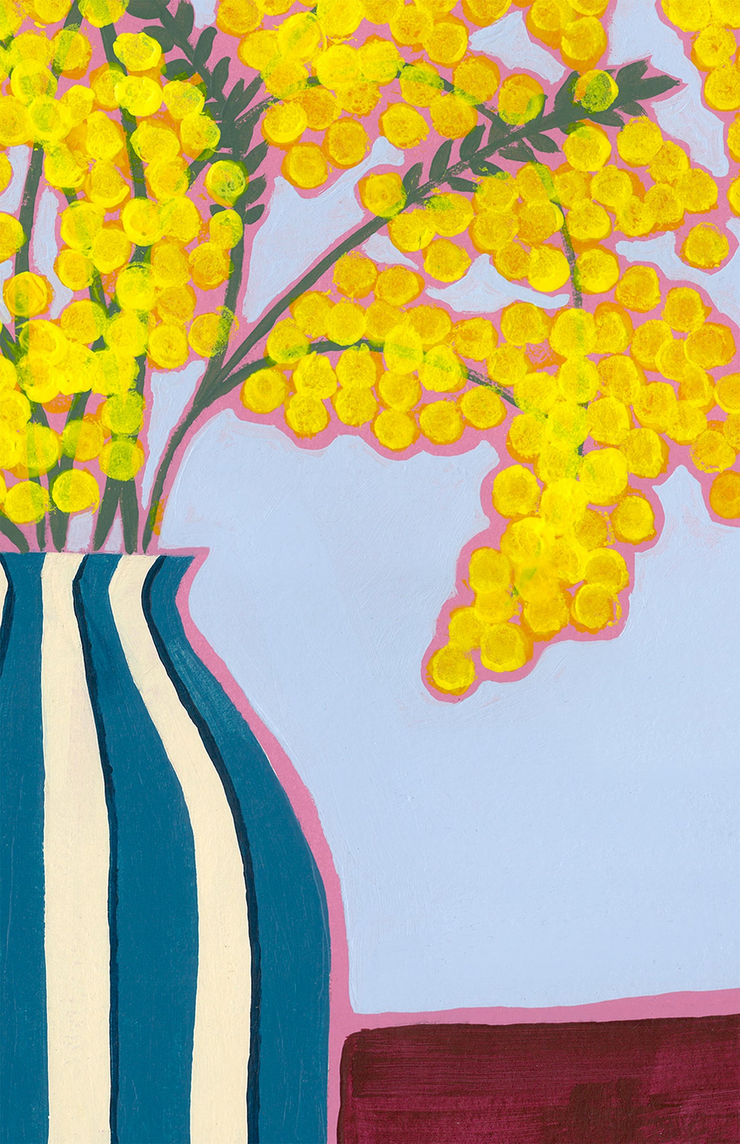 Illustration Bouquet Mimosa