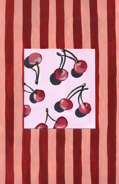 Illustration Cerise et typographie