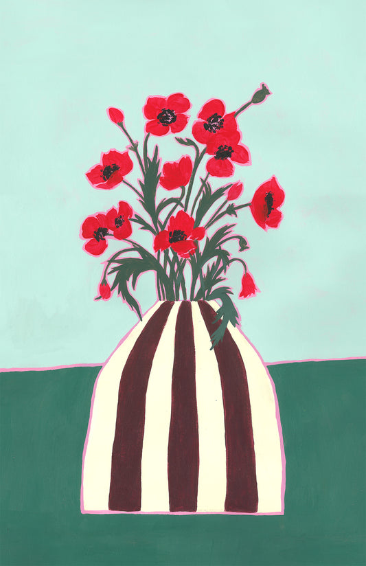 Illustration Bouquet Coquelicot