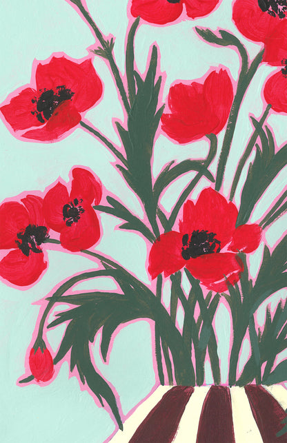 Illustration Bouquet Coquelicot